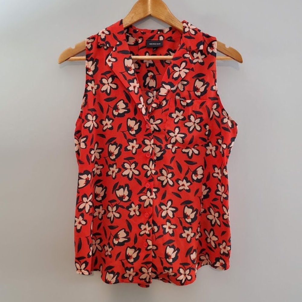 Target Who What Wear Floral Sleeveless Button Up
